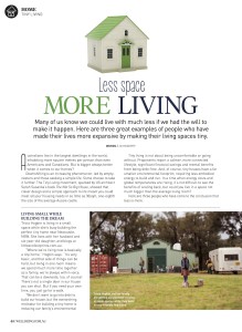 WellBeing Magazine: Less Space More Home